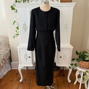 Vintage The J. Peterman Company 
Wool Dress and Jacket Set